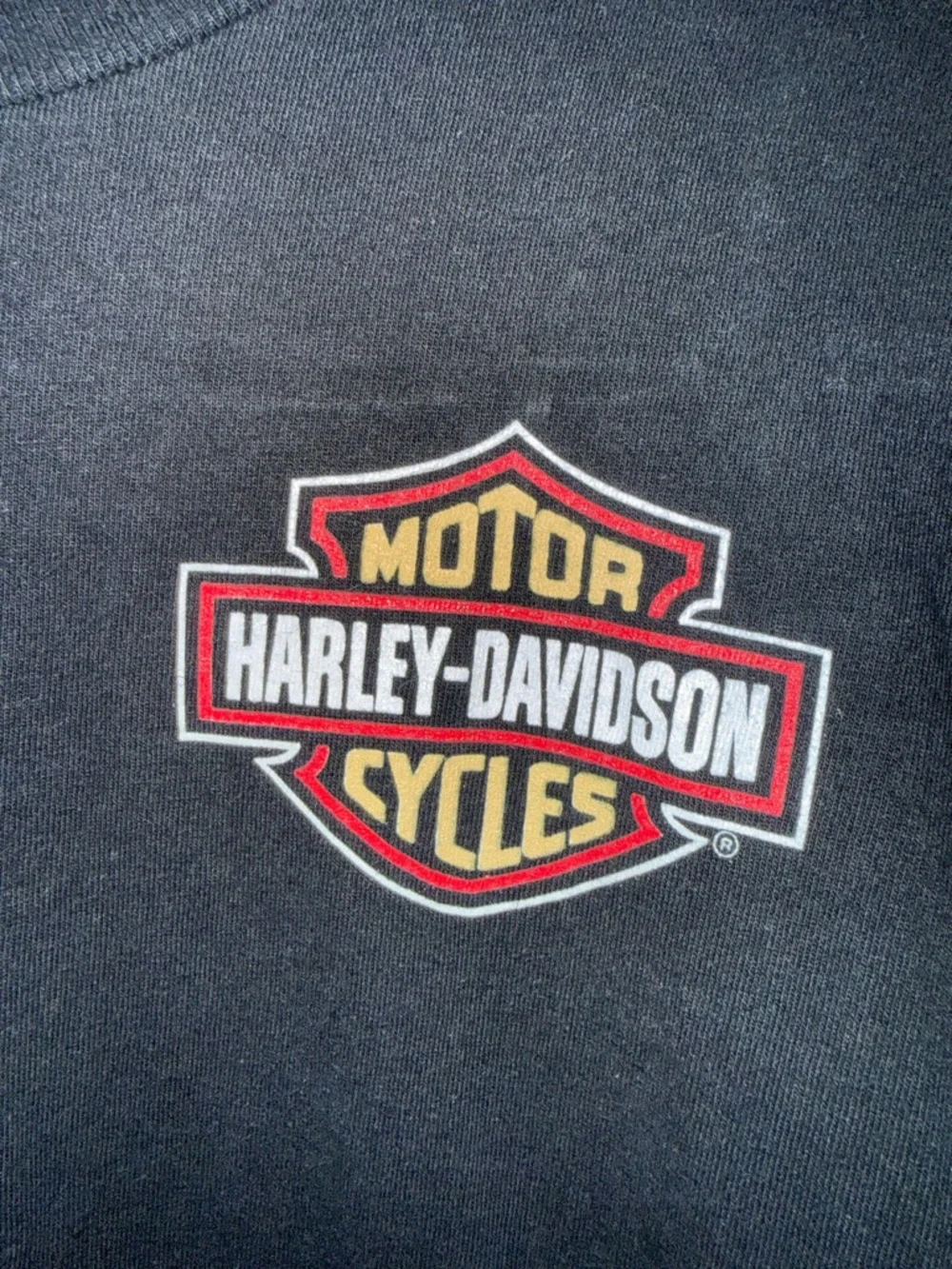 Vintage 90s Harley Davidson Las Vegas Tee Black USA Made Biker Graphic Size L - Picture 5 of 8